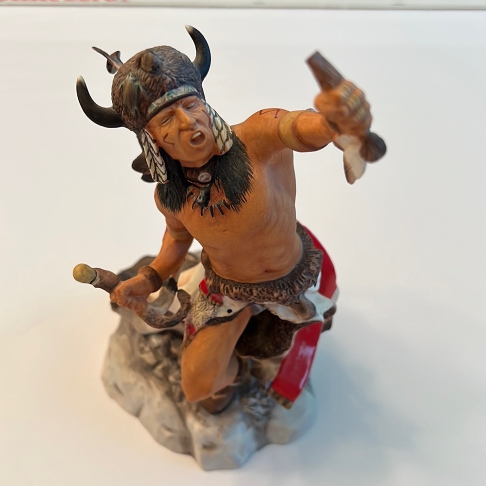Spirit of Sioux by R F Murphy Native American Hand Painted Porcelain Figurine